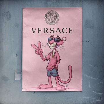 Pink Panther Versace Inspired Poster Art