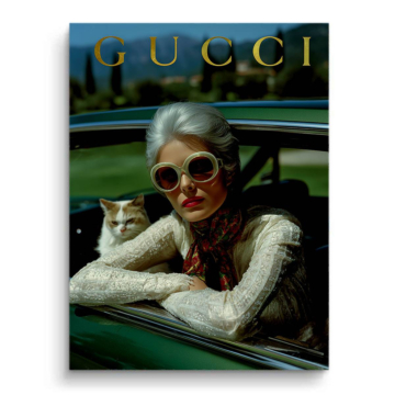 Luxus Auto Porträt inspiriert von Gucci - PVC-Bild matt