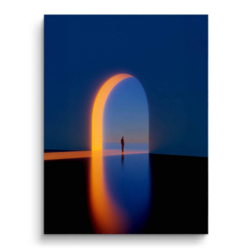 Portail minimaliste dans le désert - tableau PVC mat