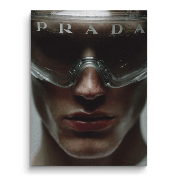 Prada Inspired Futuristic Gazer Canvas Art