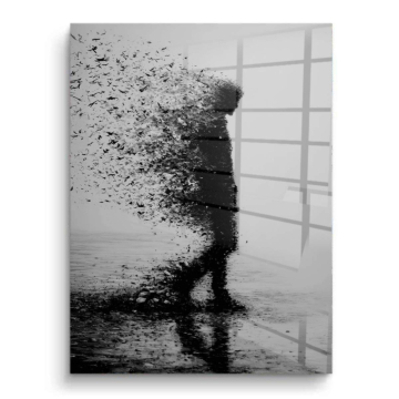 Silhouette der Schwarm-Transformation - PVC-Bild glänzend
