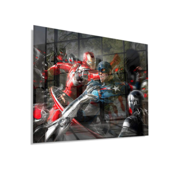 Marvel Inspired Hero Battle Acrylic Glass Art