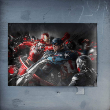 Marvel Inspired Hero Battle Poster Art