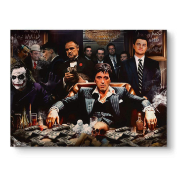 Scarface Inspired Crime Dynasty Canvas Art