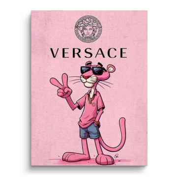 Motiv inspiriert von Pink Panther und Versace - Leinwandbild