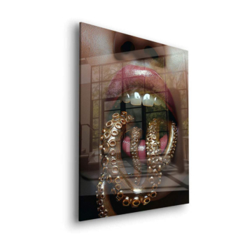 Surreal Tentacle Mouth Acrylic Glass Art