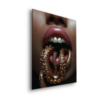 Surrealista Tentacle Mouth - cuadro Dibond mate