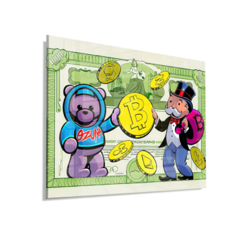 Monopoly Inspired Crypto Bear Acrylic Glass Art