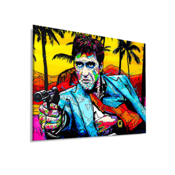 Rajski buntownik inspirowany Scarface’em - obraz na dibondzie matowym