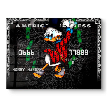Geld inspiriert von Scrooge McDuck - PVC-Bild glänzend