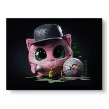 Pink Cat Luxury Watch Canvas Art