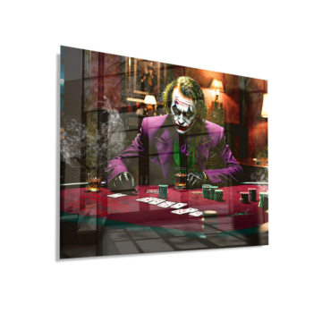 Poker table inspiré de Joker - tableau en verre acrylique