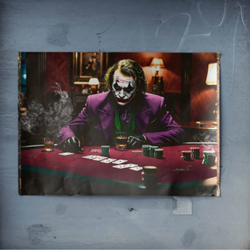 Mesa de póker inspirada en Joker - póster