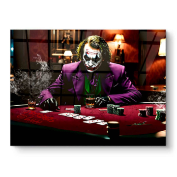 Poker table inspiré de Joker - tableau PVC brillant