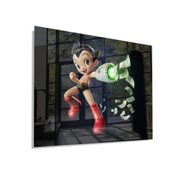 Geldkanone inspiriert von Astro Boy - Acrylglasbild