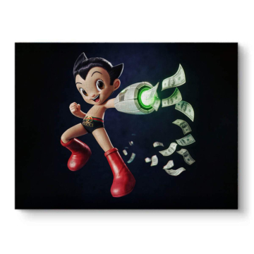 Astro Boy Inspired Money Blaster Canvas Art