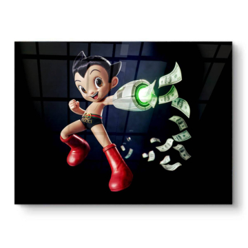 Argent blaster inspiré de Astro Boy - tableau PVC brillant