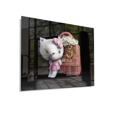 Dior Tasche inspiriert von Hello Kitty - Acrylglasbild