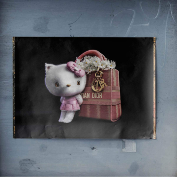Dior Tasche inspiriert von Hello Kitty - Poster