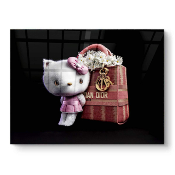 Dior bolso inspirado en Hello Kitty - cuadro PVC brillante