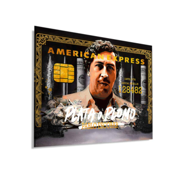 Credit carte inspiré de Pablo Escobar - tableau Dibond mat