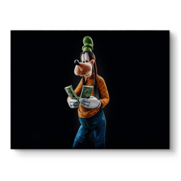 Goofy Inspired Money Maker Canvas Art