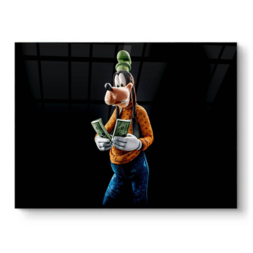 Argent maker inspiré de Goofy - tableau PVC brillant