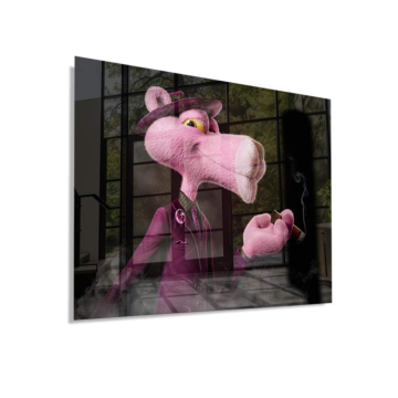 Rauch inspiriert von Pink Panther - Acrylglasbild