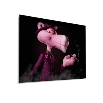 Fumée inspirée de Pink Panther - tableau Dibond mat