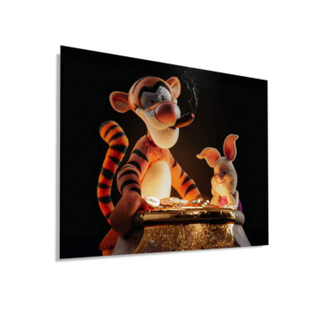 Lucky monedas inspirado en Tigger - cuadro Dibond mate