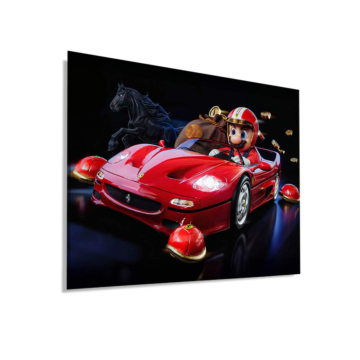 Super Mario Inspired Red Racer Dibond Matt Art