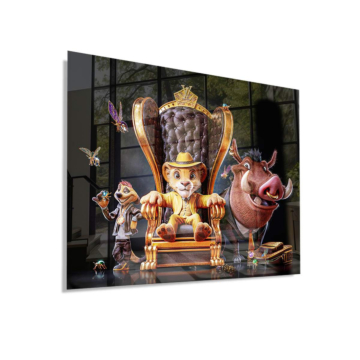 Royal Friends inspiriert von Lion King - Acrylglasbild