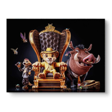 Lion King Inspired Royal Friends Canvas Art