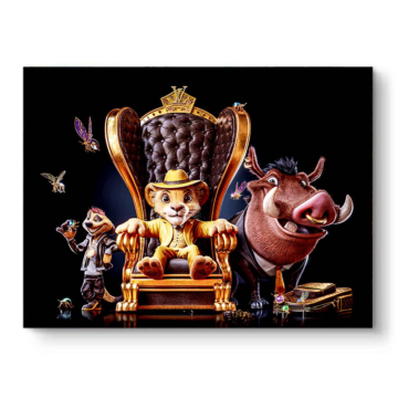Royal friends inspiré de Lion King - tableau PVC mat