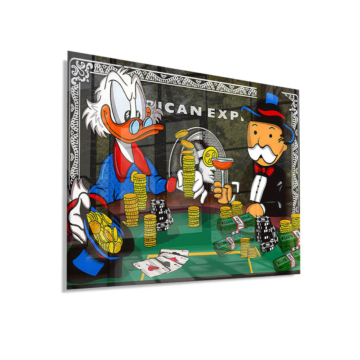 Monopoly-Poker inspiriert von Scrooge McDuck - Acrylglasbild