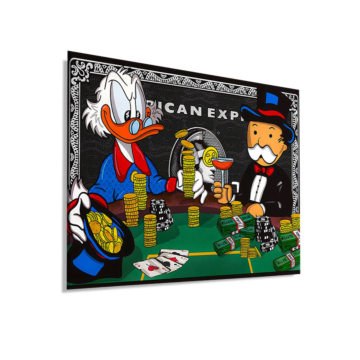 Poker w stylu Monopoly inspirowany Scrooge’em McDuckiem - obraz na dibondzie matowym