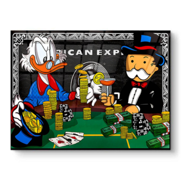 Monopoly póker inspirado en Scrooge McDuck - cuadro PVC brillante