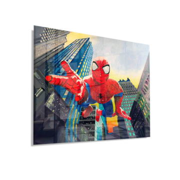 Spider-Man Inspired City Swing Acrylic Glass Art
