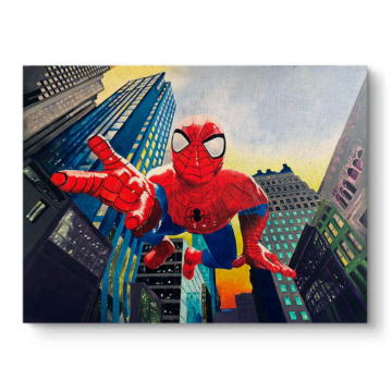Spider-Man Inspired City Swing Canvas Art