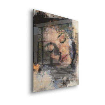 Sanftes abstraktes Frauenporträt - Acrylglasbild