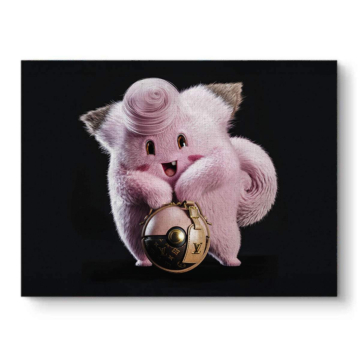Pink Cat Luxury Charm Canvas Art