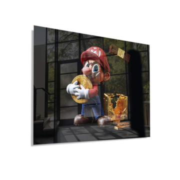 Super Mario Inspired Gold Heist Acrylic Glass Art