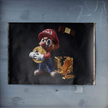 Super Mario Inspired Gold Heist Poster Art