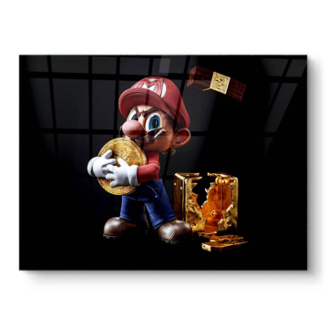 Super Mario Inspired Gold Heist PVC Gloss Art