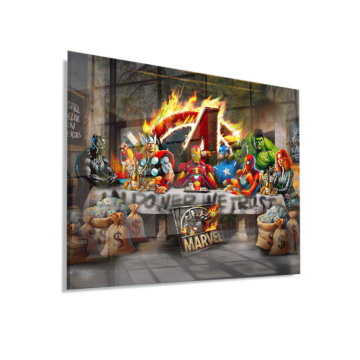 Avengers Inspired Last Supper Acrylic Glass Art