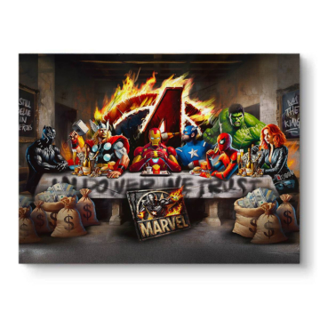 Avengers Inspired Last Supper Canvas Art