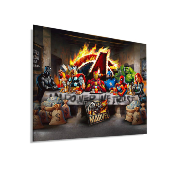 Avengers Inspired Last Supper Dibond Matt Art