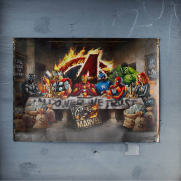 Avengers Inspired Last Supper Poster Art