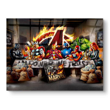 Avengers Inspired Last Supper PVC Gloss Art