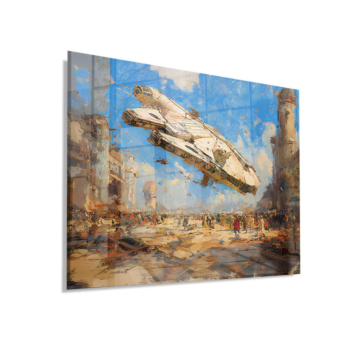 Star Wars Inspired Battle City Acrylic Glass Art